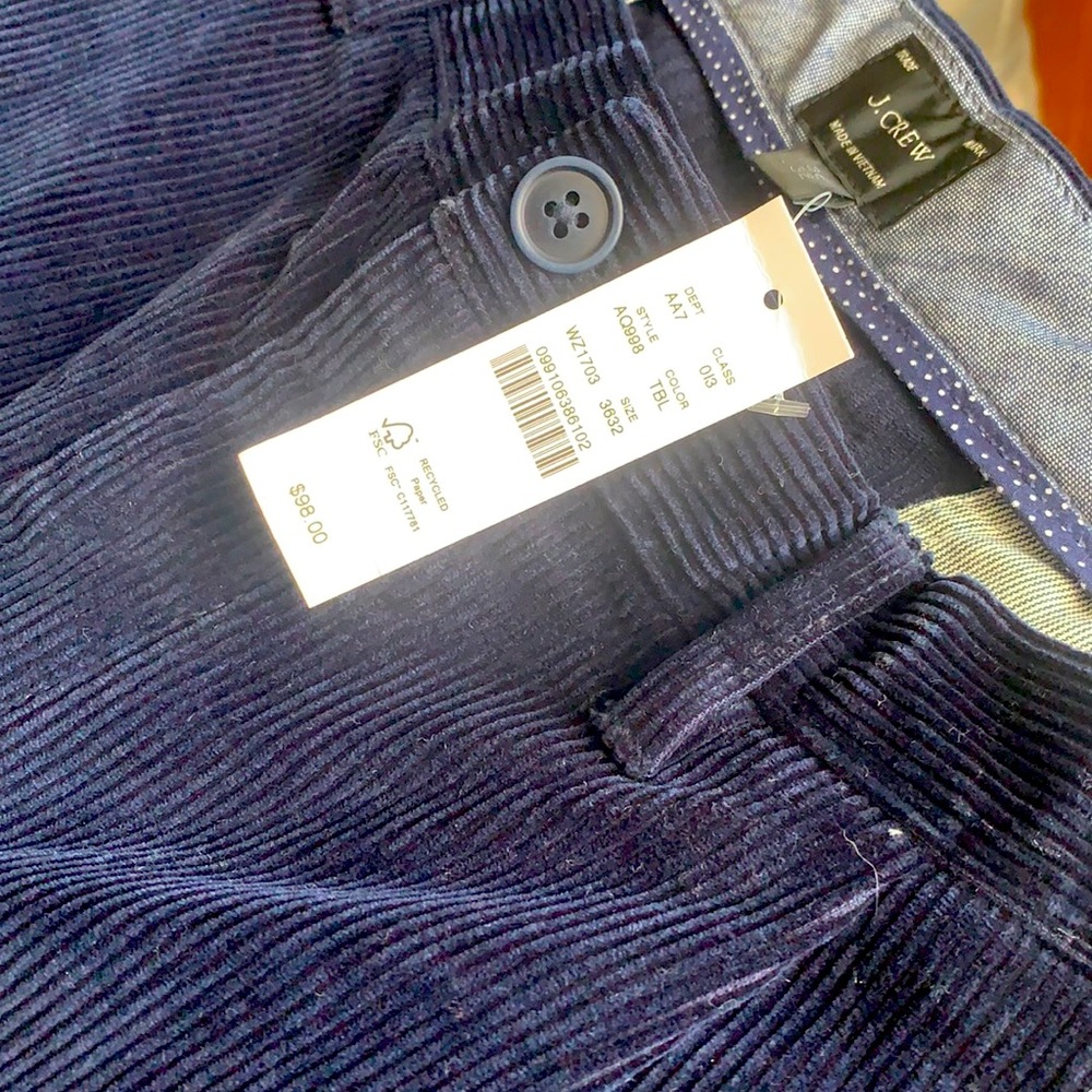 J. Crew Navy Corduroy Dress Pant